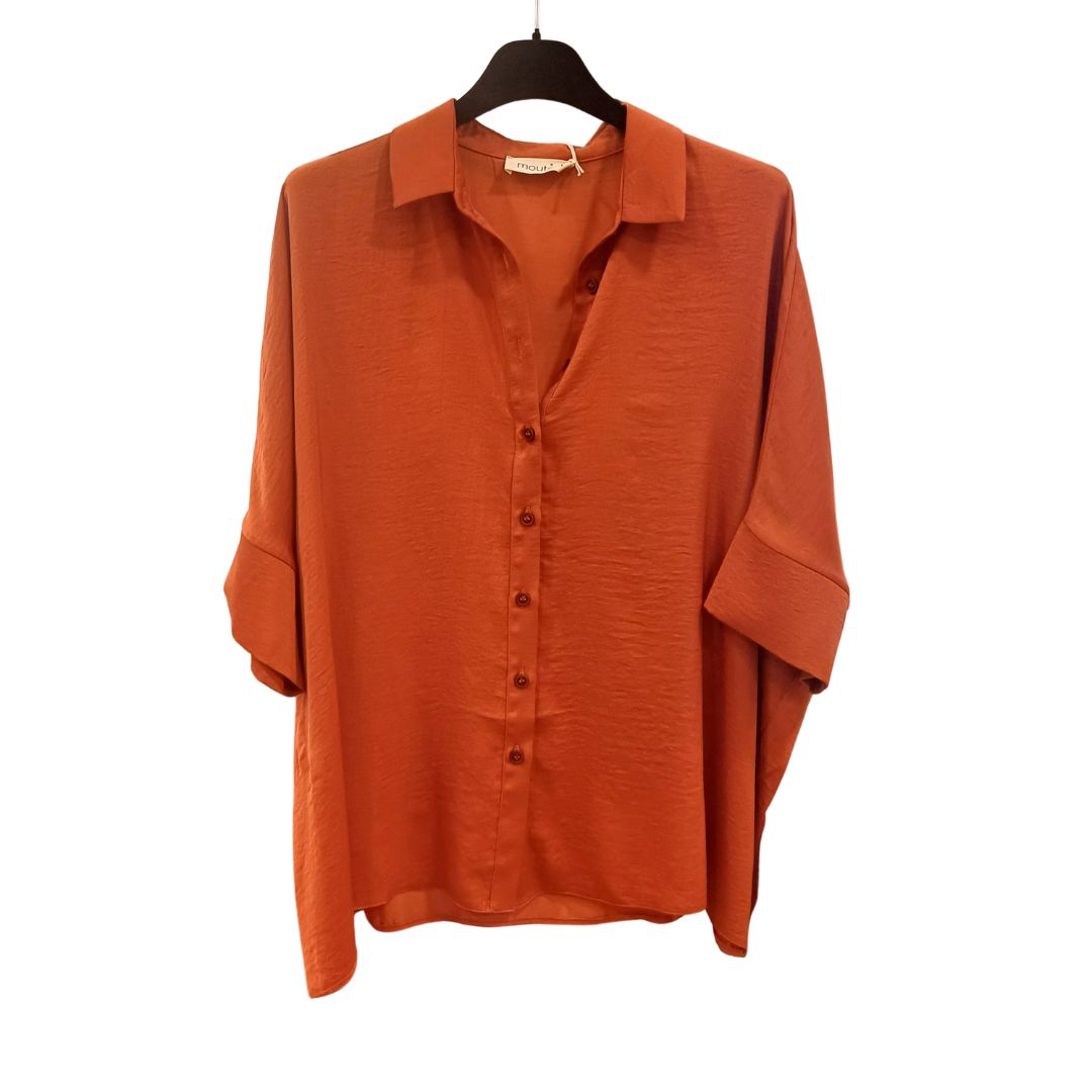 Moutaki Fluid Polyester Shirt, Wide Sleeve