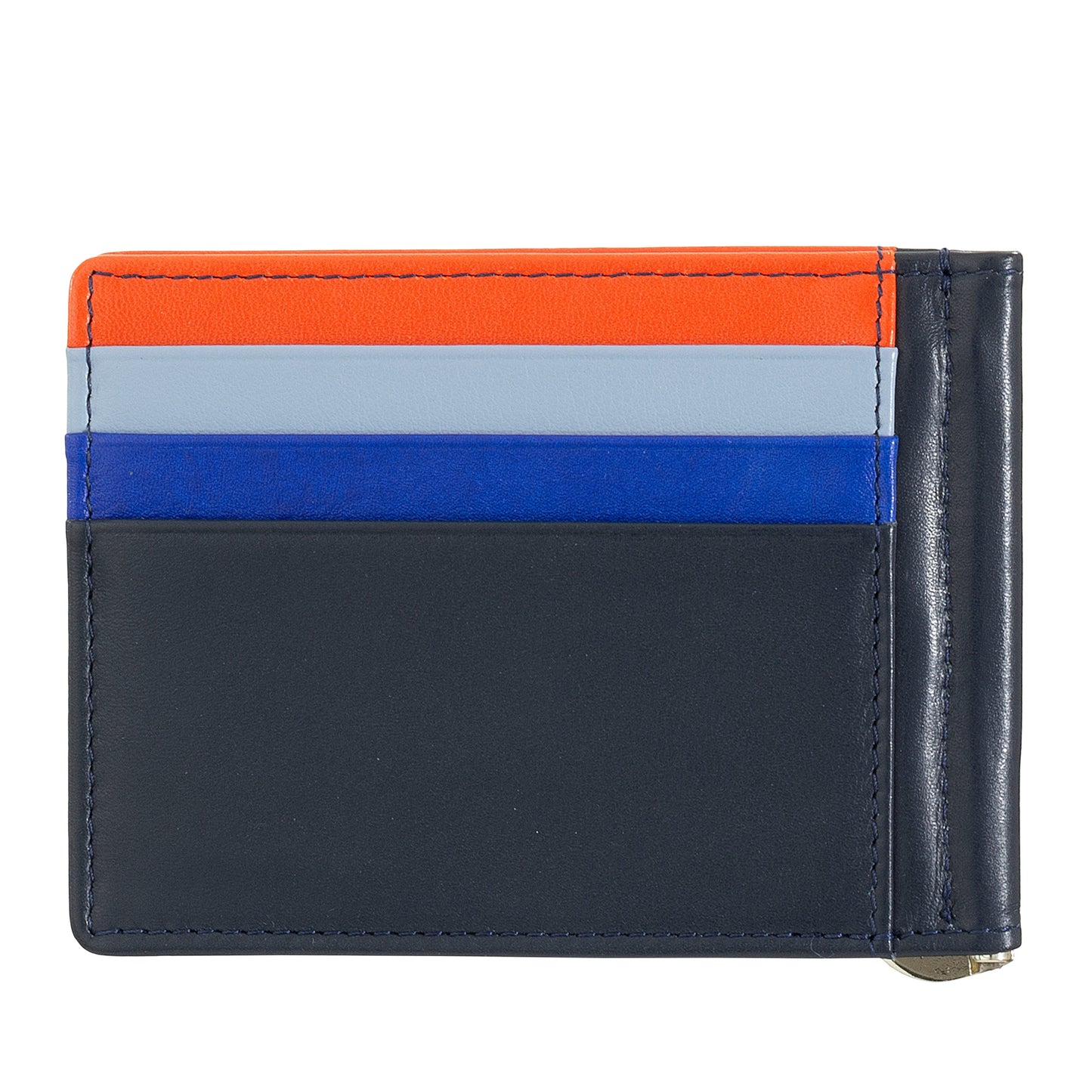 Cartera de piel con clip