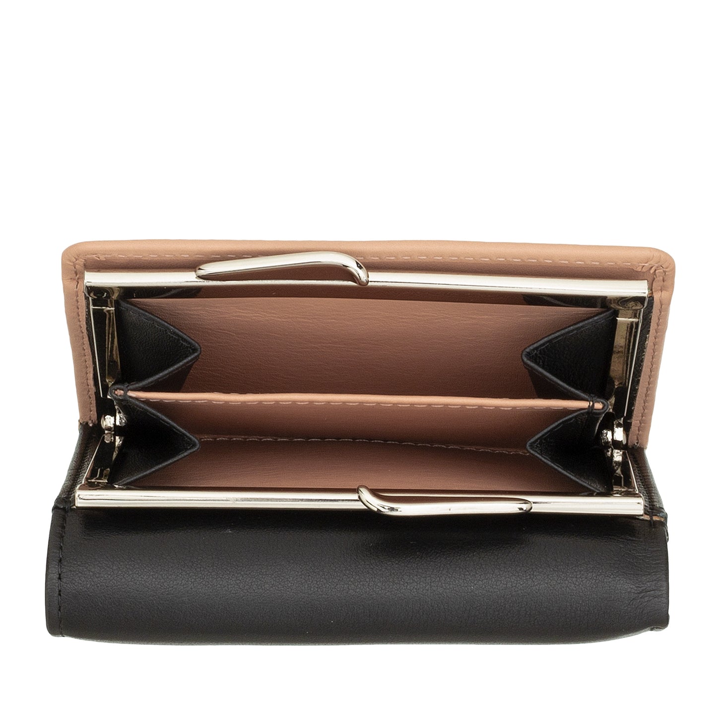 Monedero compacto negro Clic