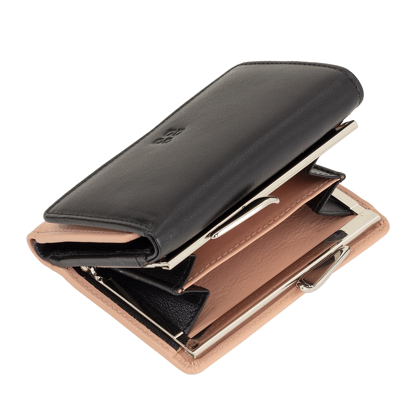 Monedero compacto negro Clic