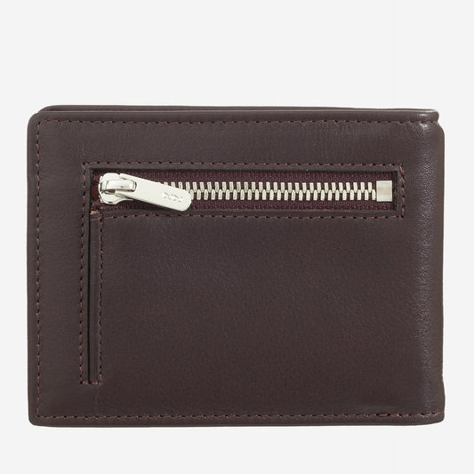 Carteira de Pele com Clip de Dinheiro e Proteção RFID