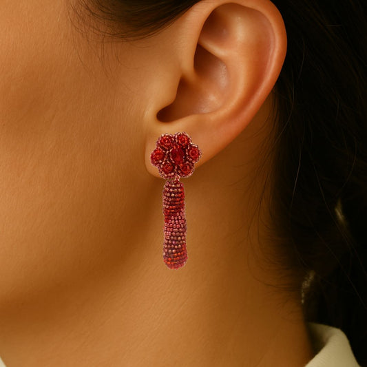 Brinco Petúnia Drop red1