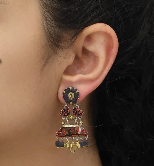 Brincos Ayala bar-Carmin Earrings