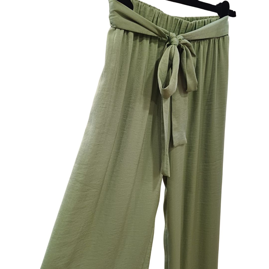 Calças Fluidas Moutaki – Verde Sálvia1