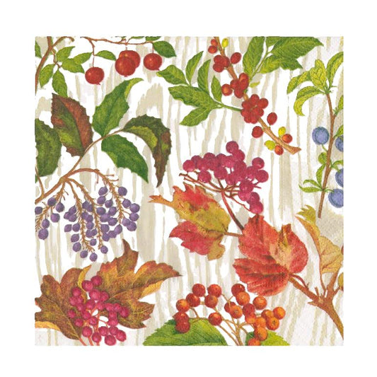 Guardanapos de papel botanicos Taupe Berry