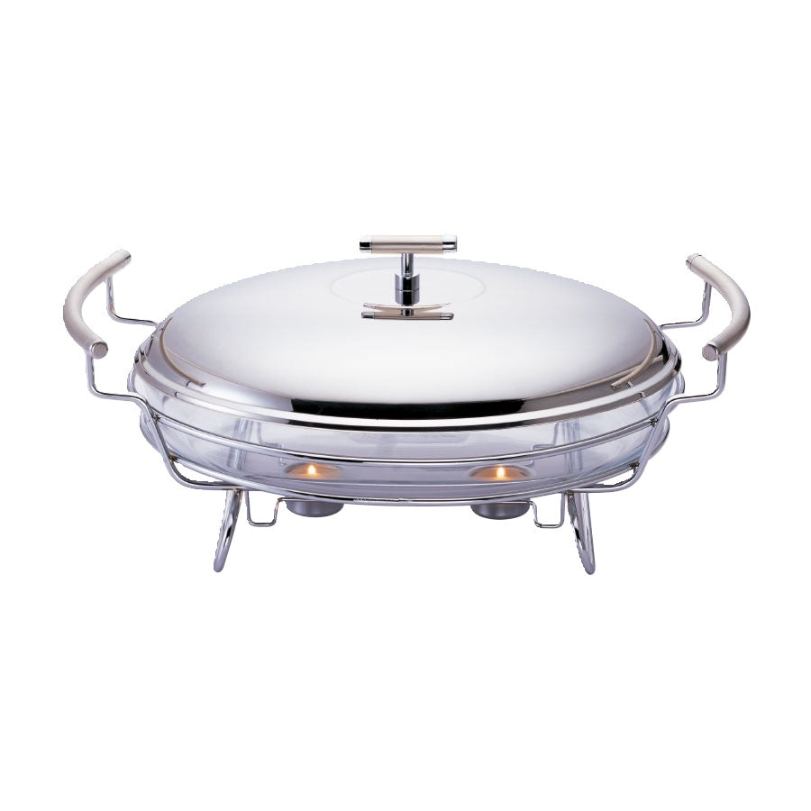 Assadeira oval aço inoxidável 3L
