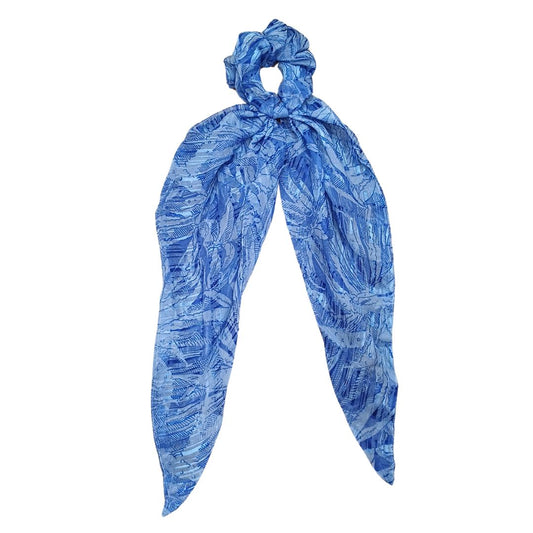Srunchie estampado azul tropical