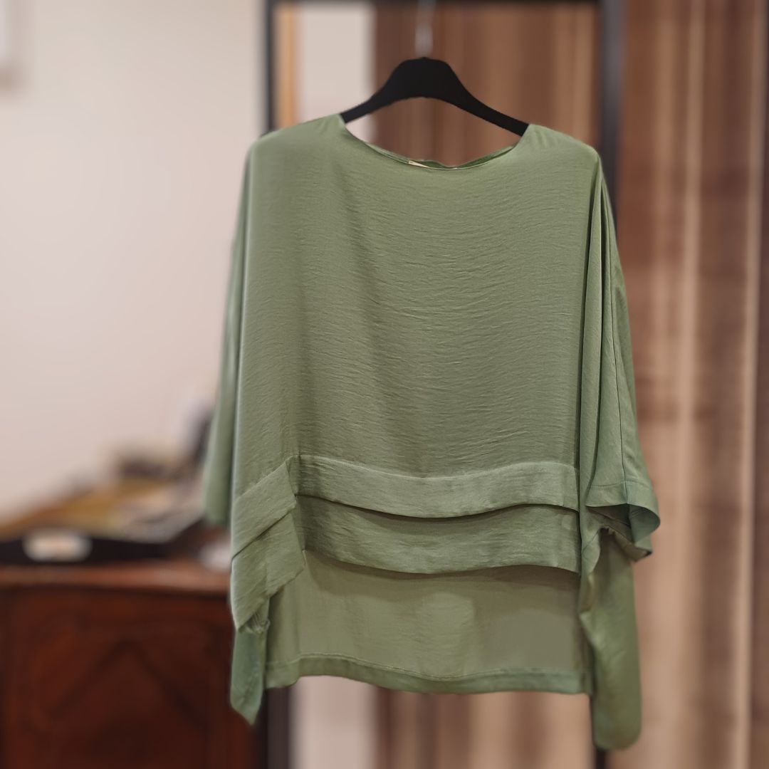 Blusa Assimétrica Moutaki – Verde Sálvia