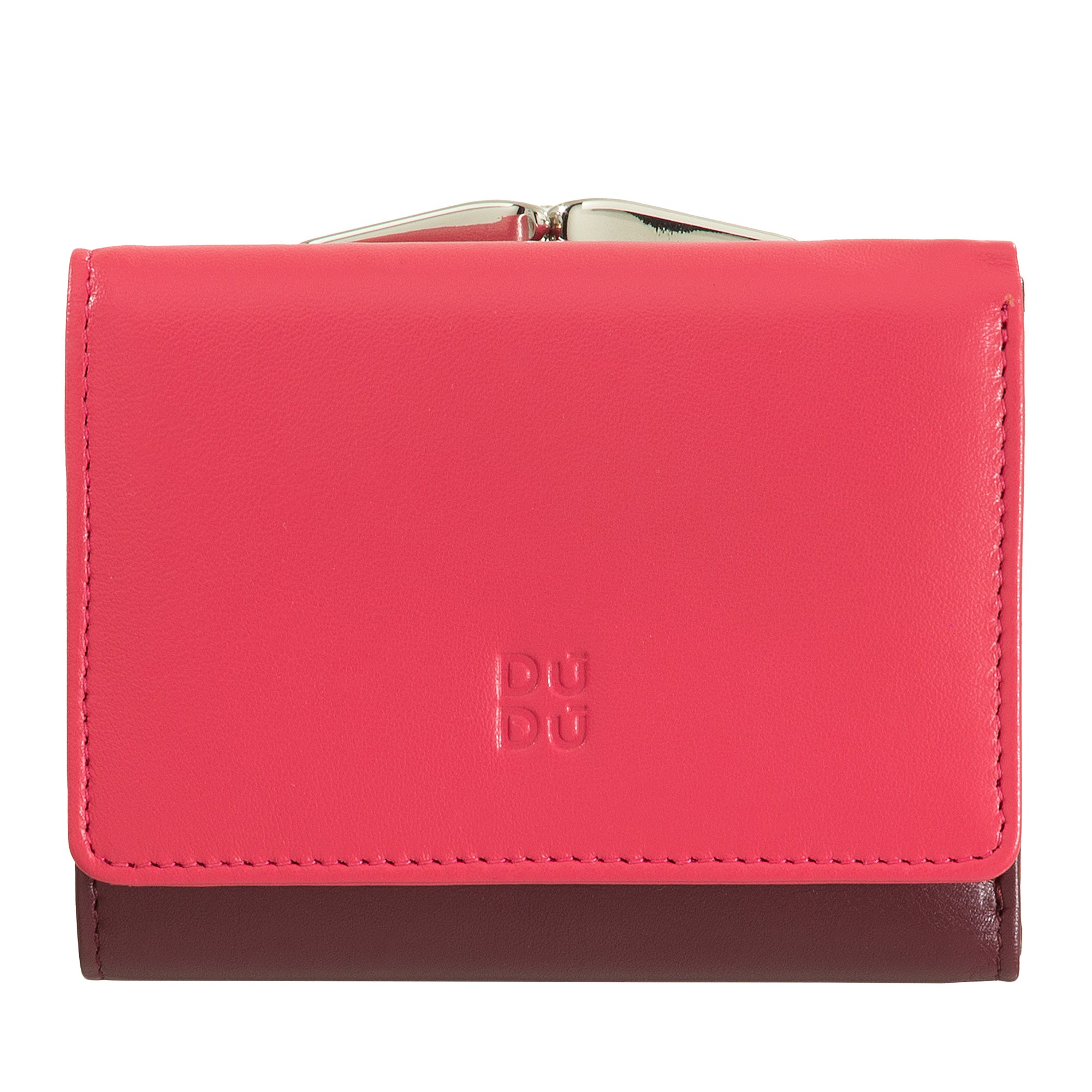 Carteira de Pele Framboesa-Proteção RFID-DUDU