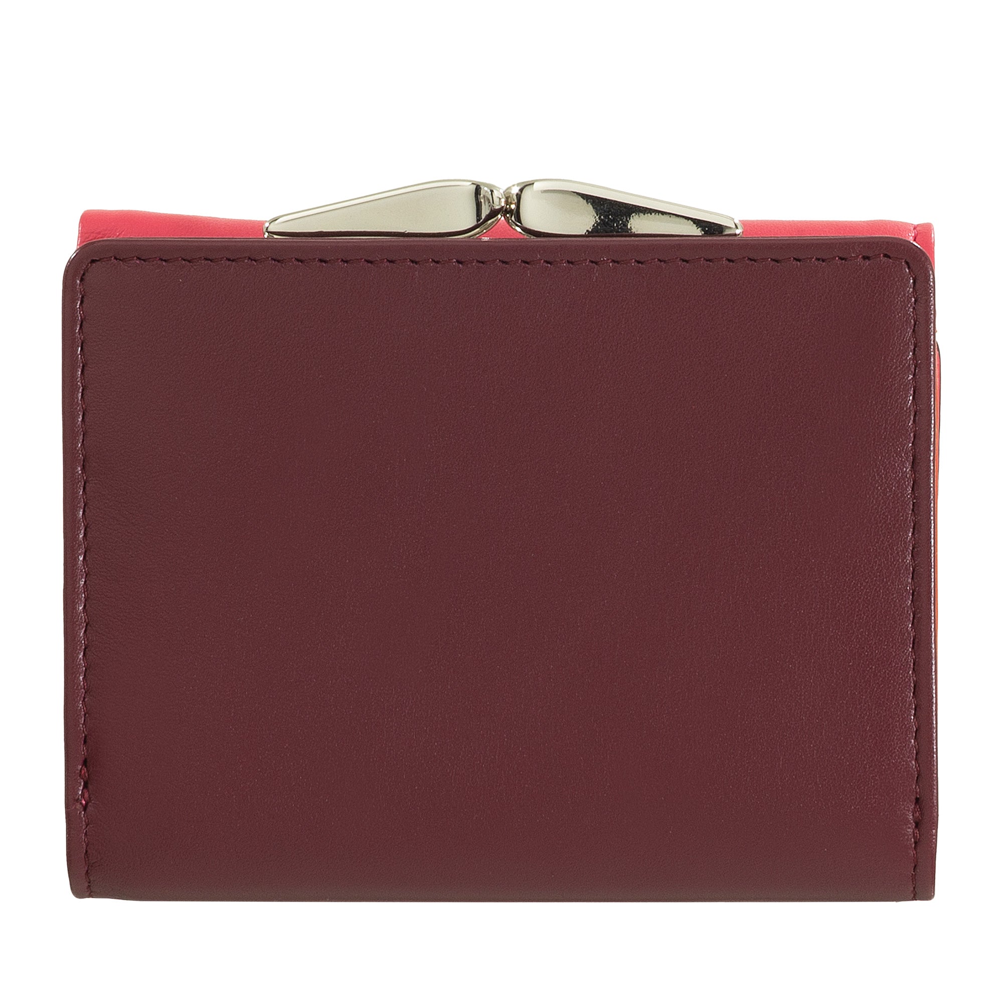 Carteira de Pele Framboesa-Proteção RFID-DUDU