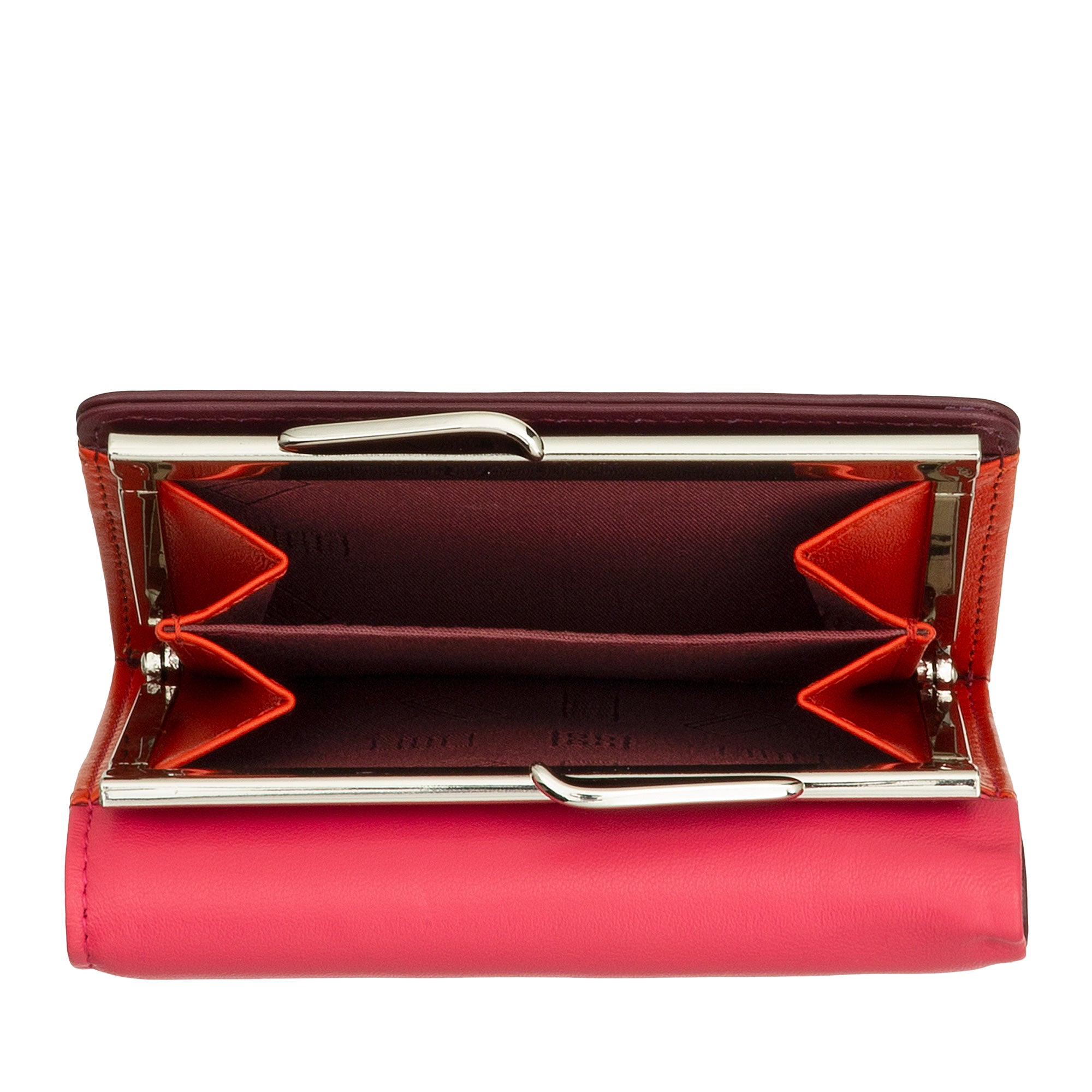 Carteira de Pele Framboesa-Proteção RFID-DUDU