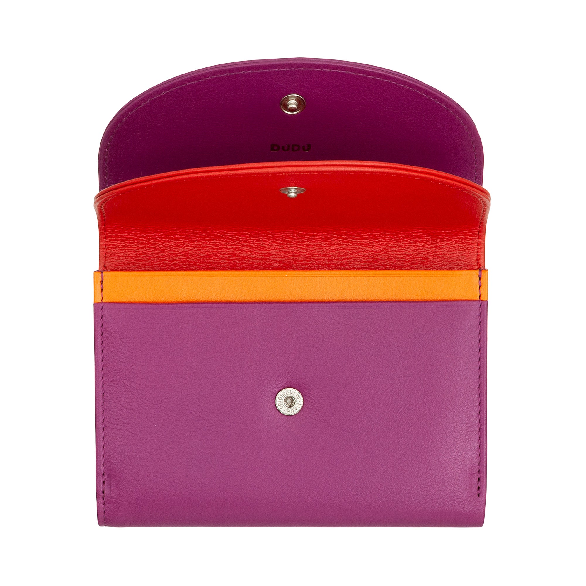 Carteira Galapagos Fuchsia em Pele com Proteção RFID-DUDU