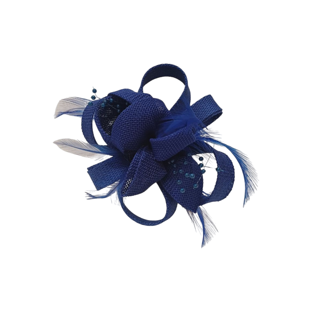 Alfinete Floral Elegante- Azul marinho