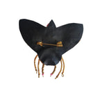 Alfinete Latido em missanga borboleta com cristais
