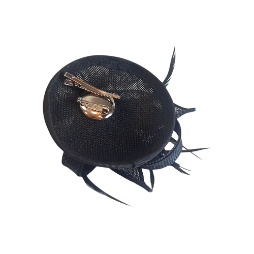 Pin de solapa con pluma y lazo - Negro