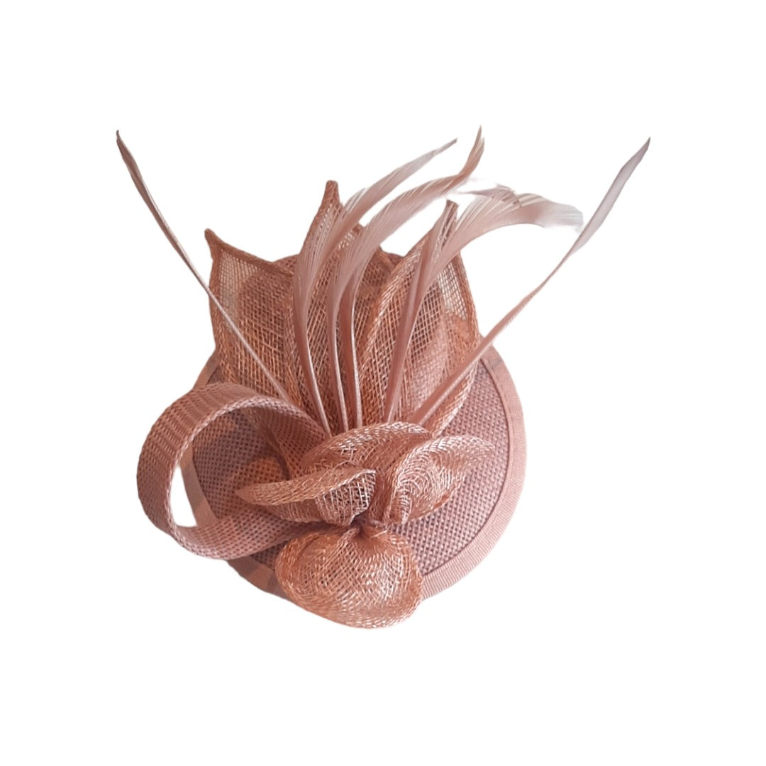 Alfinete de lapela com pena e laço-Rosa