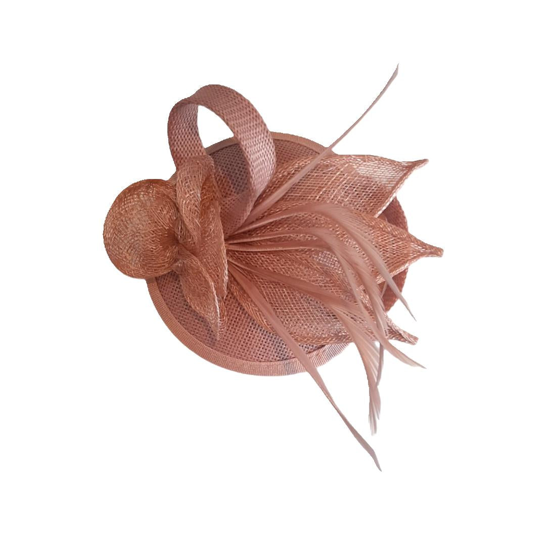 Alfinete de lapela com pena e laço-Rosa1