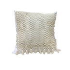 Almofada Decorativa com Renda Artesanal em Linho