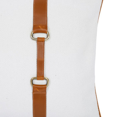Almofada branca com fivela (capa)