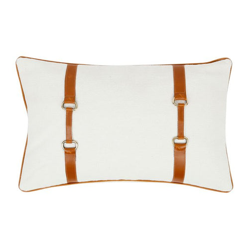 Almofada branca com fivela (capa)