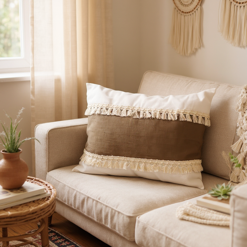 Almofada de Linho Natural 45x30 cm