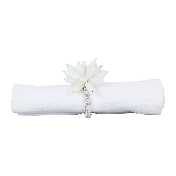 Argola guardanapo com flor branca2