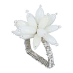 Argola guardanapo com flor branca