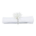Argola guardanapo com flor branca