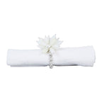 Argola guardanapo com flor branca