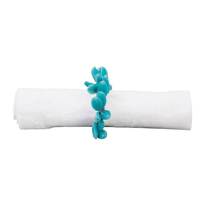 Argola guardanapo de gotas turquesas1