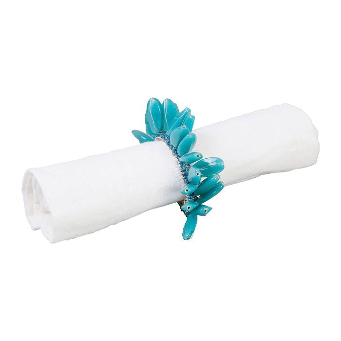 Argola guardanapo de gotas turquesas2