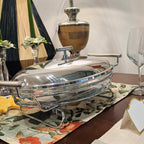 Assadeira oval aço inoxidável 3L