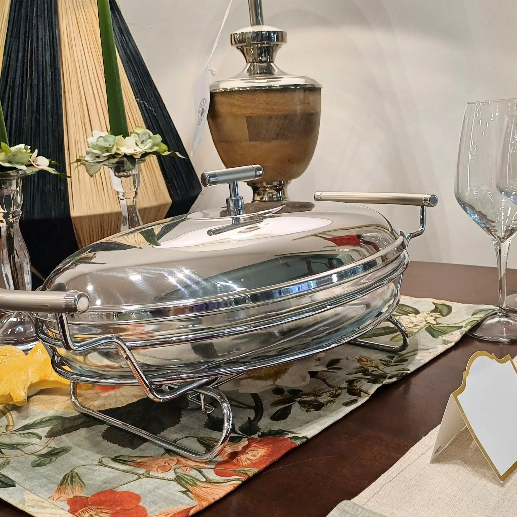 Assadeira oval aço inoxidável 3L