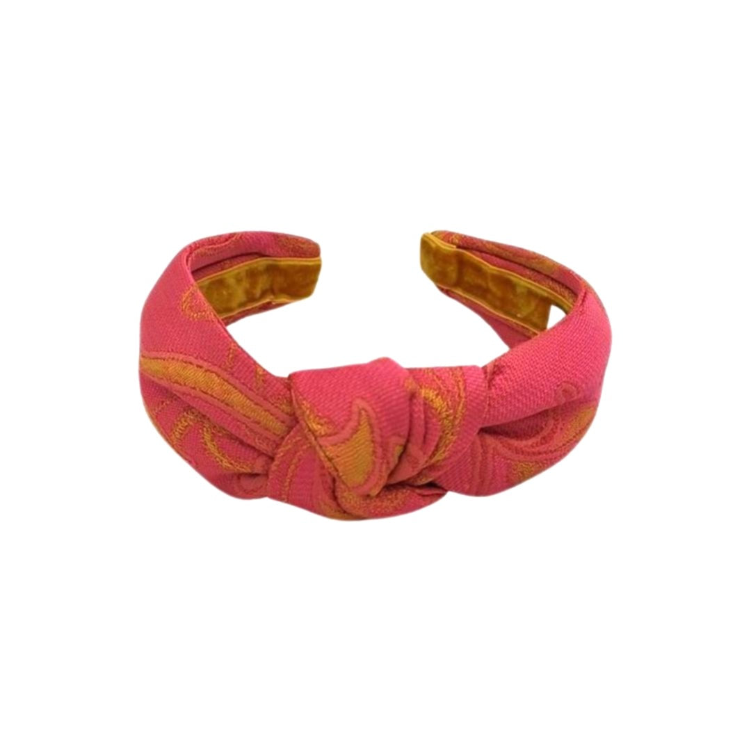 Badelete de nó rosa e dourada