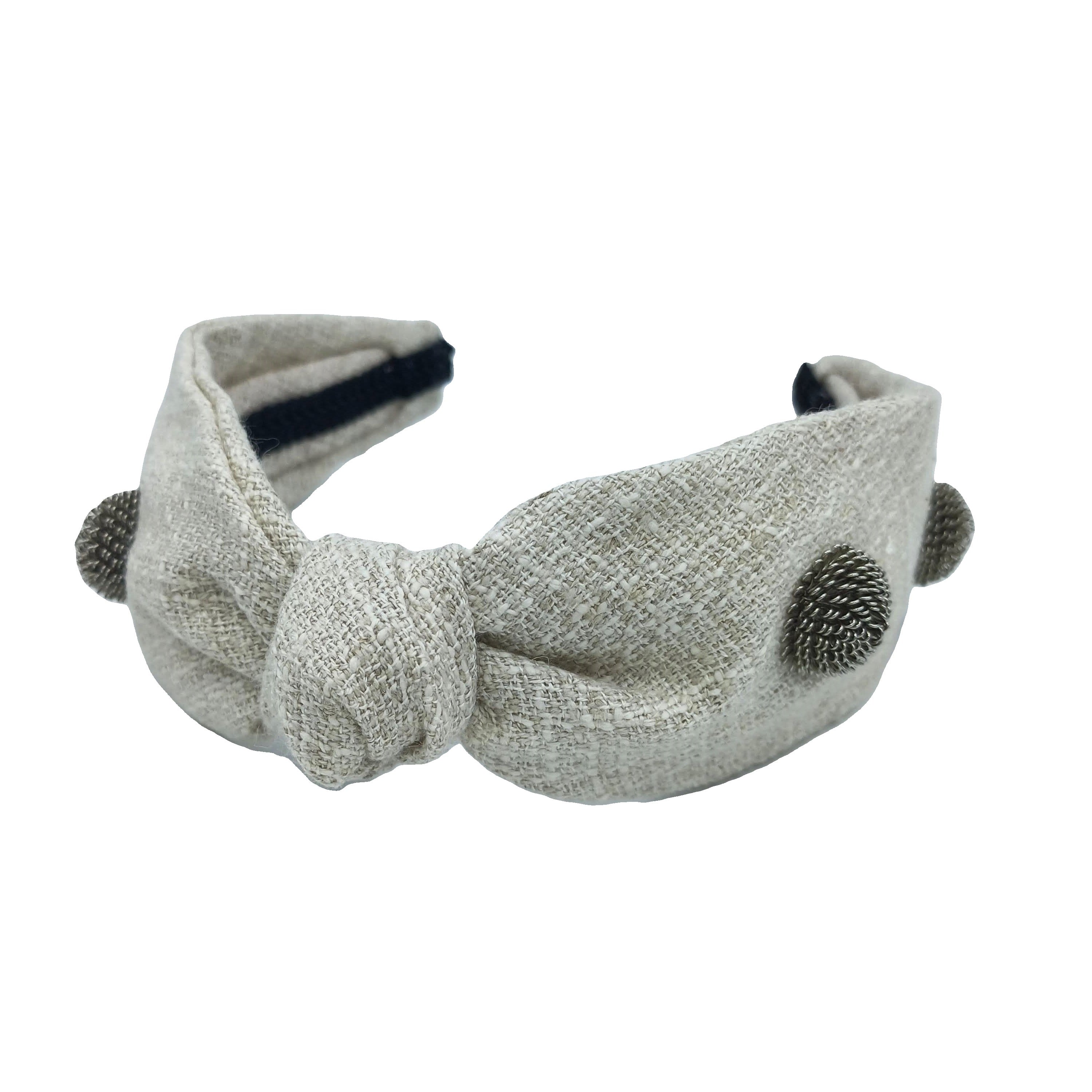 Bandelete de linho com tachas