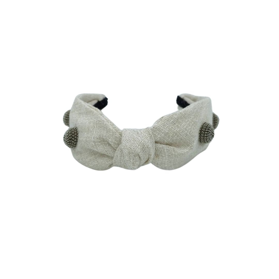 Bandelete de linho com tachas1