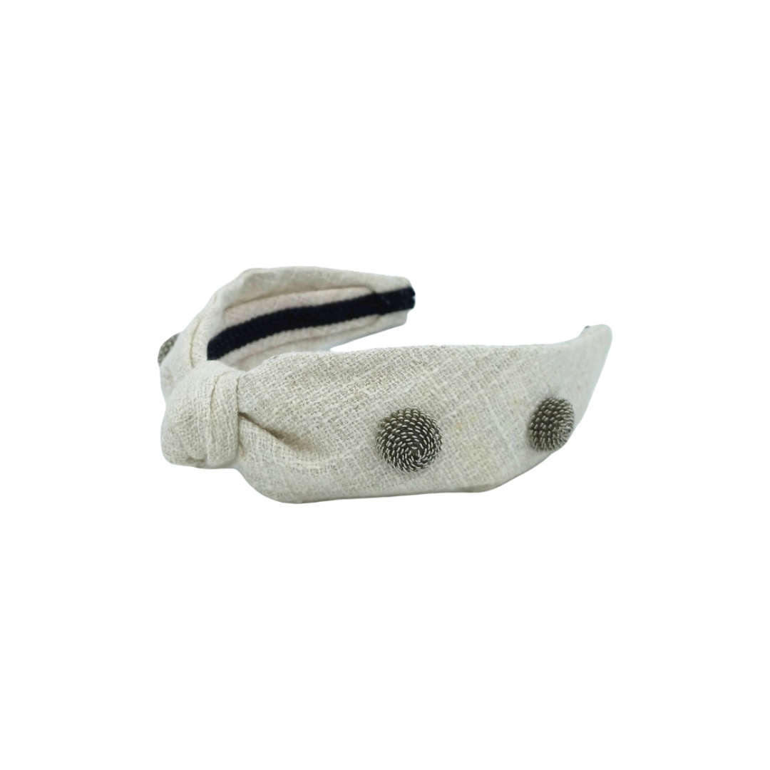 Bandelete de linho com tachas