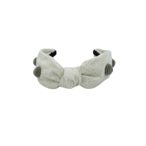 Bandelete de linho com tachas