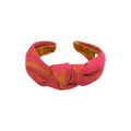Pink and gold knot headband