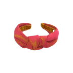 Pink and gold knot headband