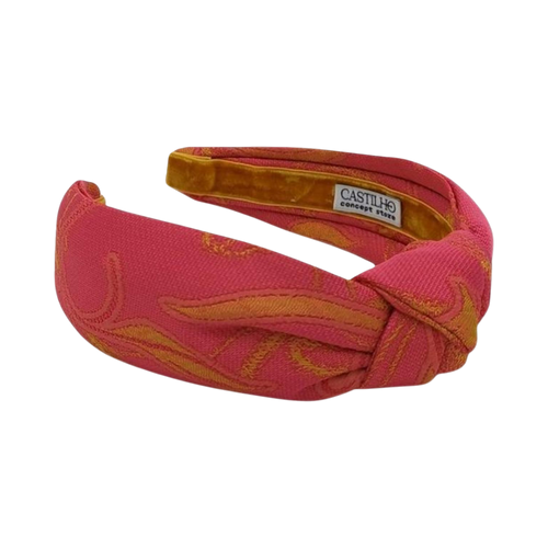 Bandelete de nó-rosa e dourada