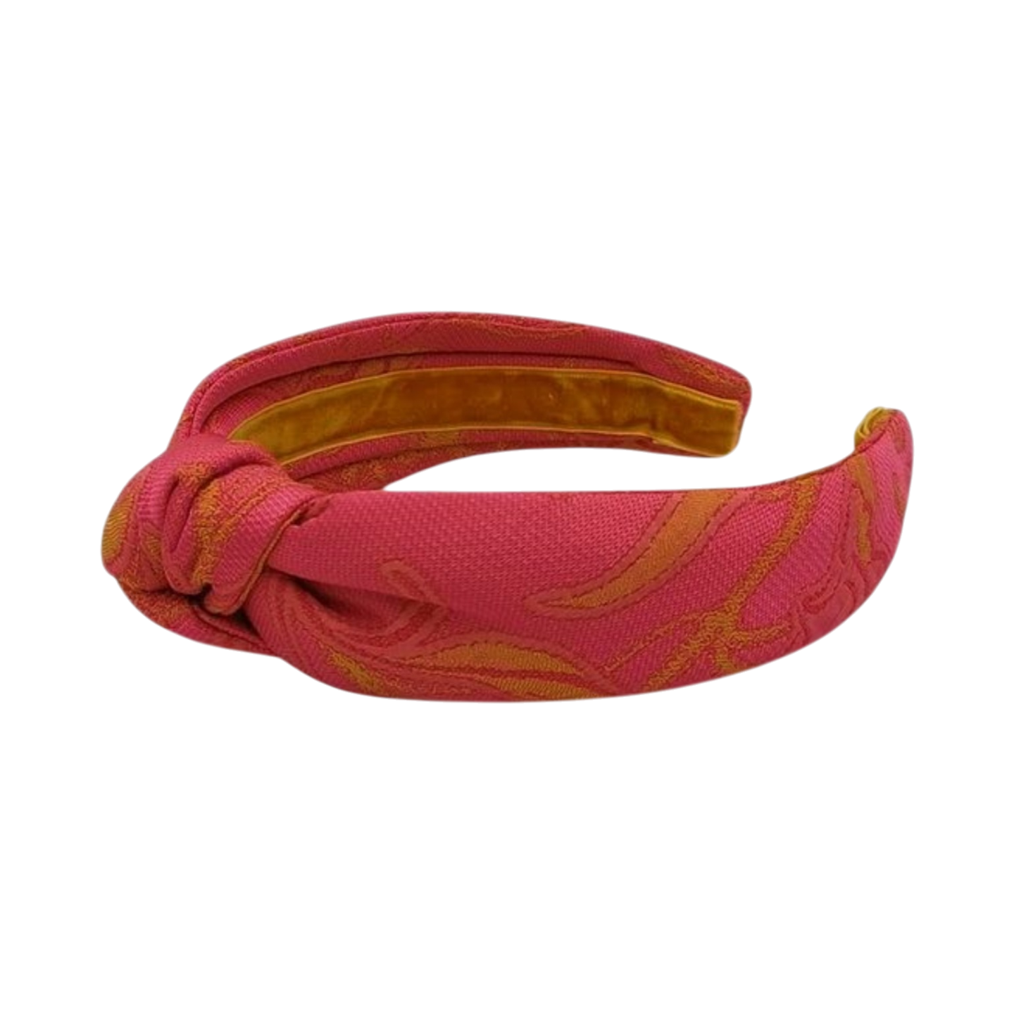 Pink and gold knot headband