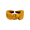 Printed Yellow Silk Headband