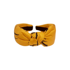 Printed Yellow Silk Headband