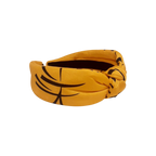 Bandelete de seda Amarela Estampada