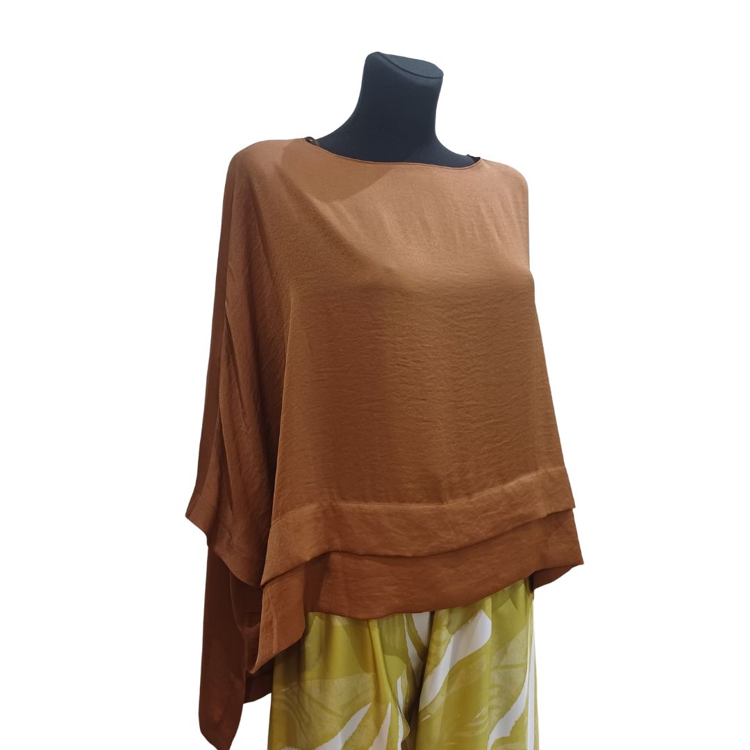 Blusa Assimétrica Moutaki – Castanho