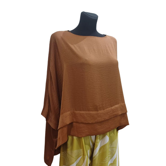 Blusa Assimétrica Moutaki – Castanho