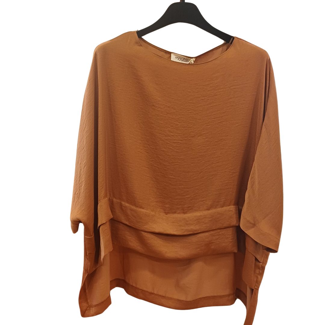 Blusa Assimétrica Moutaki – Castanho1