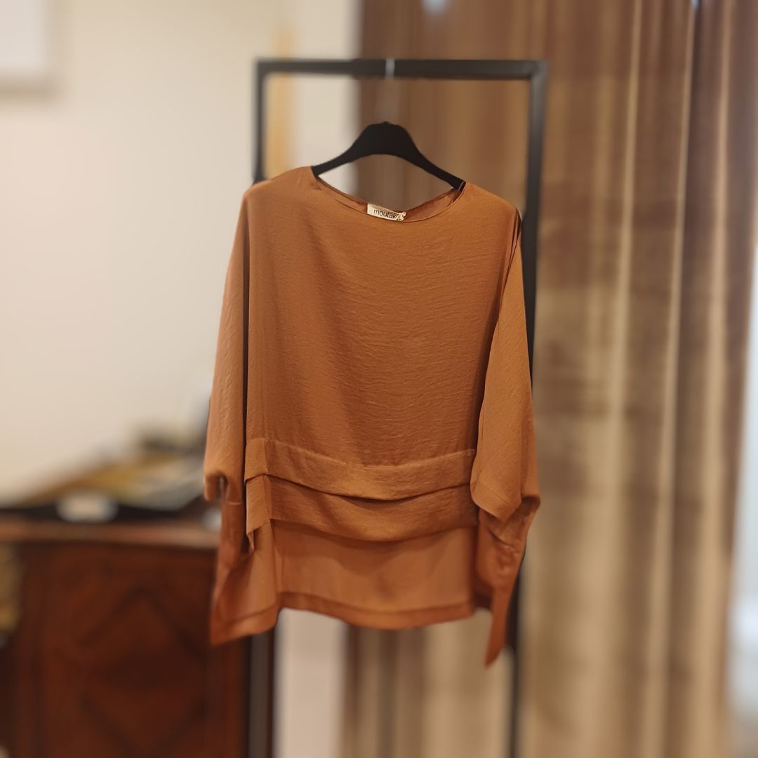 Blusa Assimétrica Moutaki – Castanho2