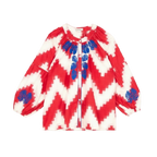 Packshot - Blusa Ikat Vermelho, Azul e Branco